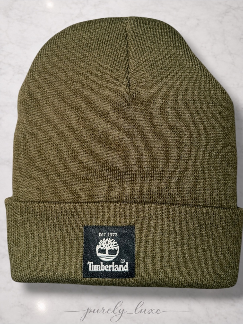 Timberland Olive Green Knit Beanie